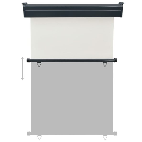 vidaXL Bočná markíza na balkón 125x250 cm, krémová – Obrázok 5