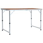 vidaXL Skladací kempingový stôl 120x60 cm hliníkový