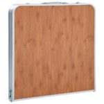 vidaXL Skladací kempingový stôl 120x60 cm hliníkový – Obrázok 5