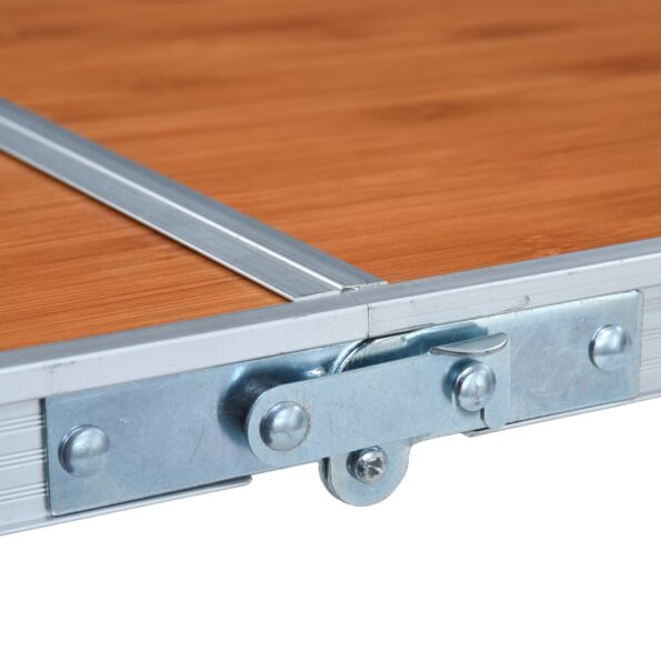 vidaXL Skladací kempingový stôl 120x60 cm hliníkový – Obrázok 6