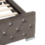 vidaXL Posteľný rám, sivý, zamat 90x200 cm – Obrázok 7