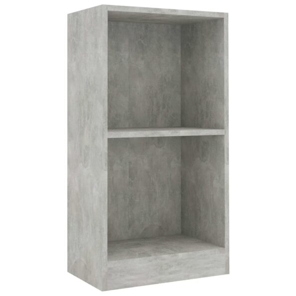 VidaXL Knižnica Concrete Grey 40x24x75 cm Engineered Wood – Obrázok 2