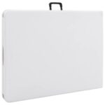 vidaXL Skladací záhradný stôl biely 180x72x72 cm HDPE – Obrázok 4