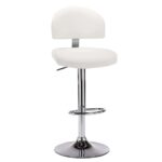 vidaXL Barové stoličky 2 ks biele umelá koža – Obrázok 3