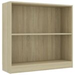 vidaXL Knižnica dub sonoma 80x24x75 cm kompozitné drevo – Obrázok 2