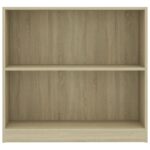 vidaXL Knižnica dub sonoma 80x24x75 cm kompozitné drevo – Obrázok 4