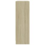 vidaXL Knižnica dub sonoma 80x24x75 cm kompozitné drevo – Obrázok 5