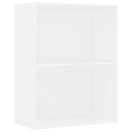 vidaXL Knižnica biela 60x30x76,5 cm kompozitné drevo – Obrázok 2