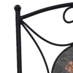 vidaXL 3-dielna mozaiková bistro súprava, keramika, oranžová/sivá – Obrázok 12