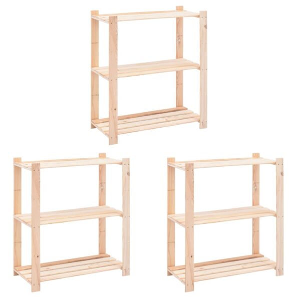 VXL8719883854731_a_en_hd_1.jpg vidaXL Regály s 3 policami 3 ks 80x38x90 cm borovicový masív 250 kg – Obrázok 1