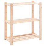 vidaXL Regály s 3 policami 3 ks 80x38x90 cm borovicový masív 250 kg – Obrázok 3