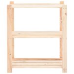 vidaXL Regály s 3 policami 3 ks 80x38x90 cm borovicový masív 250 kg – Obrázok 4