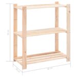 vidaXL Regály s 3 policami 3 ks 80x38x90 cm borovicový masív 250 kg – Obrázok 8