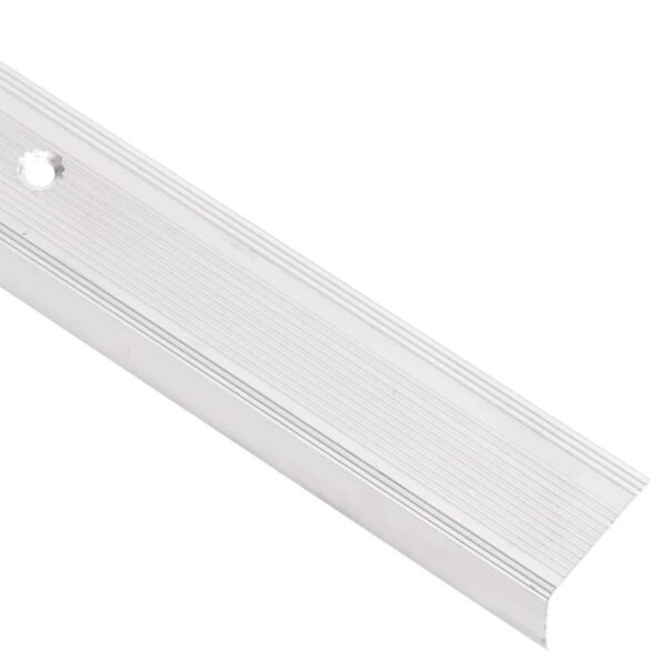 vidaXL Schodové lišty v tvare L 15 ks, hliník 90 cm, strieborné – Obrázok 4