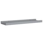 vidaXL Poličky na zarámované obrázky 2 ks sivé 40x9x3 cm MDF – Obrázok 3