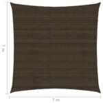 vidaXL Tieniaca plachta 160 g/m² hnedá 7x7 m HDPE – Obrázok 7