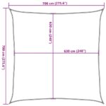 vidaXL Tieniaca plachta 160 g/m² hnedá 7x7 m HDPE – Obrázok 10