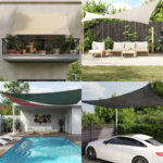 vidaXL Tieniaca plachta 160 g/m² hnedá 7x7 m HDPE