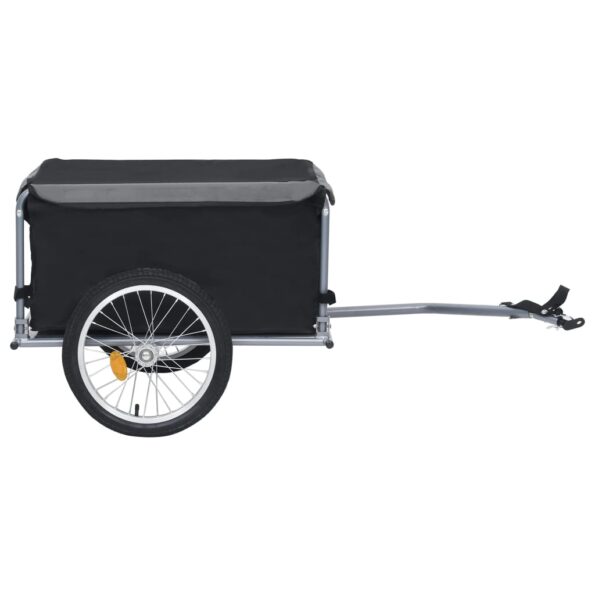 vidaXL Príves na bicykel, čierno sivý 65 kg – Obrázok 3