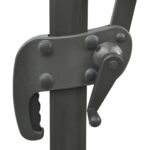 vidaXL Závesný slnečník s tyčou a LED svetlami zelený 300 cm – Obrázok 9