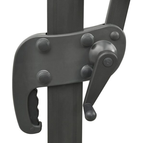 vidaXL Závesný slnečník s tyčou a LED svetlami zelený 300 cm – Obrázok 9