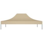 vidaXL Strecha na párty stan 4,5x3 m, béžová 270 g/m² – Obrázok 3