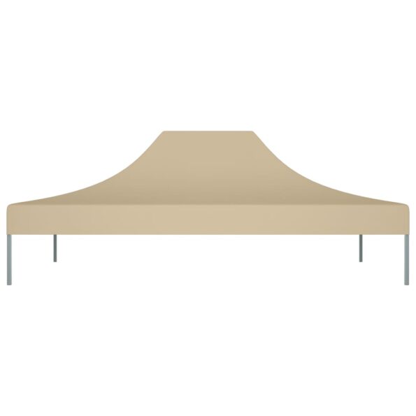 vidaXL Strecha na párty stan 4,5x3 m, béžová 270 g/m² – Obrázok 3