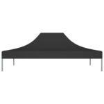 vidaXL Strecha na párty stan 4,5x3 m, čierna 270 g/m² – Obrázok 3