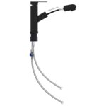 vidaXL Kúpelňová vodovodná batéria s funkciou vyťahovania čierna 157x172 mm – Obrázok 4