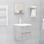 vidaXL Kúpeľňové zrkadlo, betónovo sivé 40x10,5x37cm, kompozitné drevo – Obrázok 4