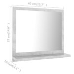 vidaXL Kúpeľňové zrkadlo, betónovo sivé 40x10,5x37cm, kompozitné drevo – Obrázok 7