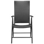 vidaXL 5-dielna záhradná jedálenská súprava čierna – Obrázok 5