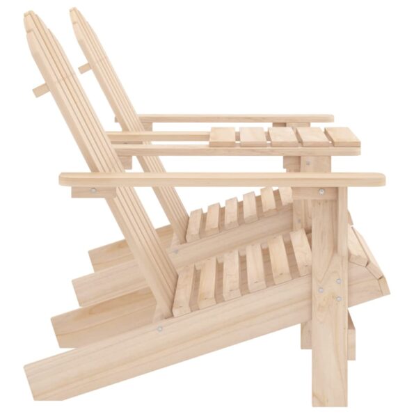 vidaXL Záhradné stoličky Adirondack+stolík, jedľový masív – Obrázok 3