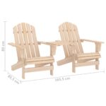 vidaXL Záhradné stoličky Adirondack+stolík, jedľový masív – Obrázok 6