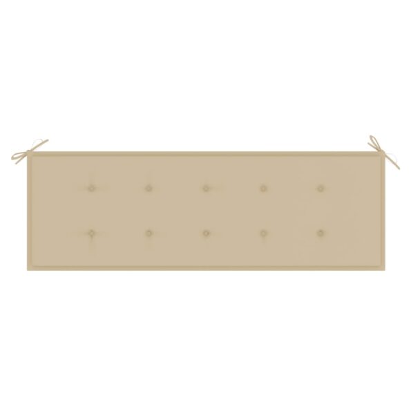 vidaXL Stohovateľná záhradná lavička s podložkou 159 cm tíkový masív – Obrázok 5