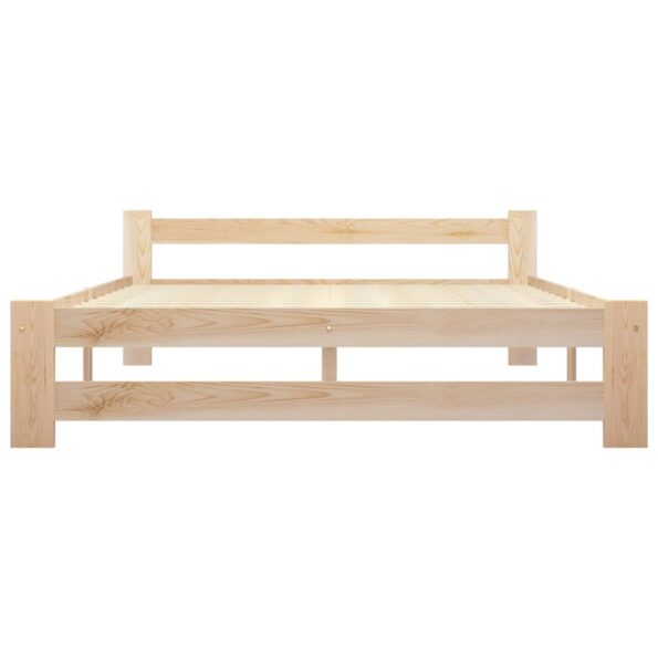 vidaXL Posteľný rám borovicový masív 160x200 cm – Obrázok 3