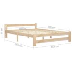 vidaXL Posteľný rám borovicový masív 160x200 cm – Obrázok 6