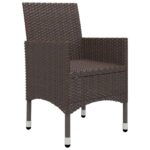 vidaXL 7-dielna záhradná jedálenská súprava hnedá – Obrázok 9