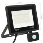 vidaXL LED reflektor so senzorom 50 W teplé biele svetlo – Obrázok 11