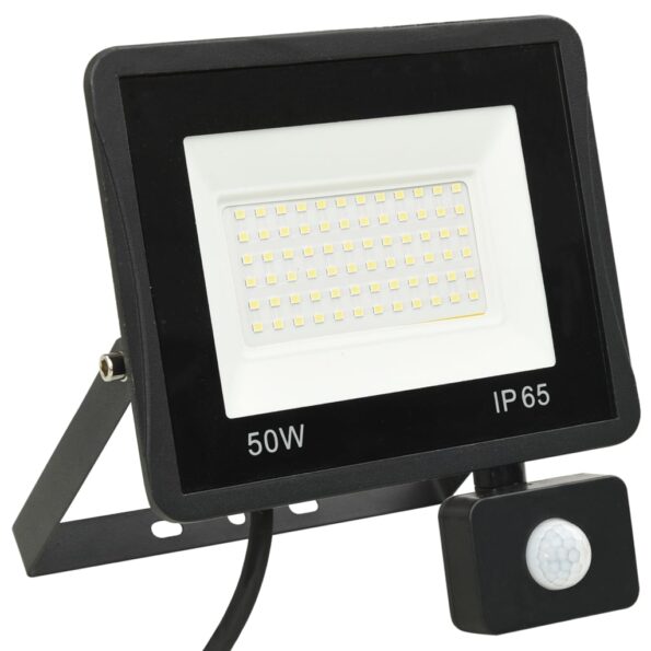 vidaXL LED reflektor so senzorom 50 W teplé biele svetlo – Obrázok 3