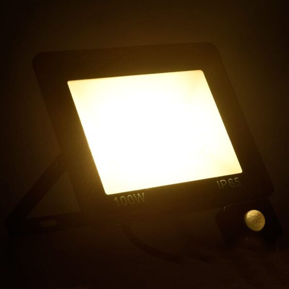 vidaXL LED reflektor so senzorom 100W teplé biele svetlo – Obrázok 2
