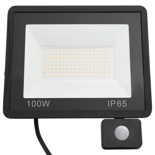 vidaXL LED reflektor so senzorom 100W teplé biele svetlo – Obrázok 4