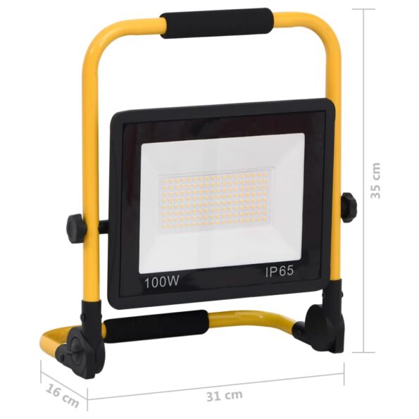 vidaXL LED reflektor s rukoväťou 100 W teplé biele svetlo – Obrázok 12