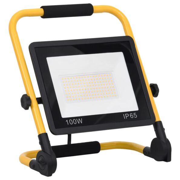 vidaXL LED reflektor s rukoväťou 100 W teplé biele svetlo – Obrázok 3