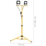 vidaXL LED reflektor so statívom 2x30 W teplé biele svetlo – Obrázok 9