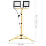 vidaXL LED reflektor so statívom 2x100 W teplé biele svetlo – Obrázok 9
