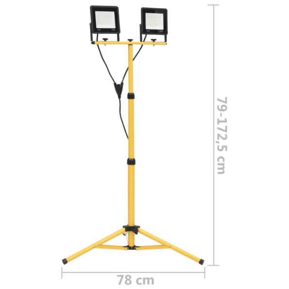 VXL8720286342909_g_en_hd_8.jpg vidaXL LED reflektor so statívom 2x50 W studené biele svetlo – Obrázok 9