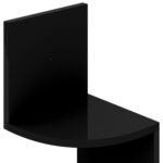vidaXL Nástenný rohový regál lesklý čierny 19x19x123cm, kompozit drevo – Obrázok 6
