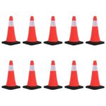 vidaXL Reflexné dopravné kužele s ťažkými základňami 10 ks 50 cm