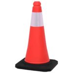 vidaXL Reflexné dopravné kužele s ťažkými základňami 10 ks 50 cm – Obrázok 4